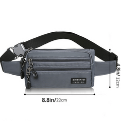 Men's Layer Waist Bag Chest Fanny Pack Mobile Phone Pouch Lightweight