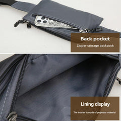 Men's Layer Waist Bag Chest Fanny Pack Mobile Phone Pouch Lightweight
