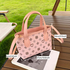 Vintage Retro Printed Crossbody Bag Stylish Casual Versatile Messenger Handbag