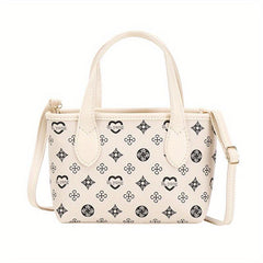 Vintage Retro Printed Crossbody Bag Stylish Casual Versatile Messenger Handbag