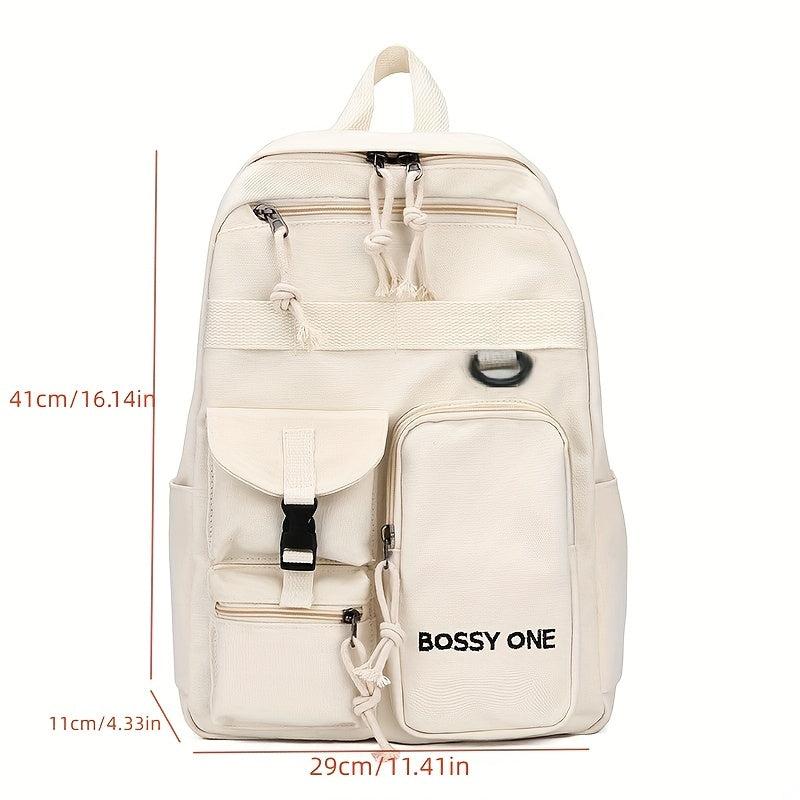 Large Capacity Preppy Backpack Travel Daypack Laptop Backpack