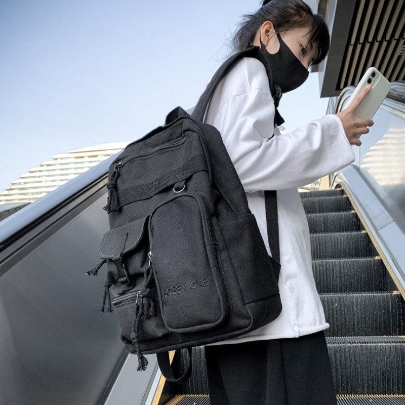 Large Capacity Preppy Backpack Travel Daypack Laptop Backpack