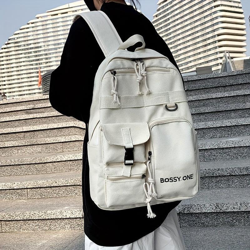 Large Capacity Preppy Backpack Travel Daypack Laptop Backpack