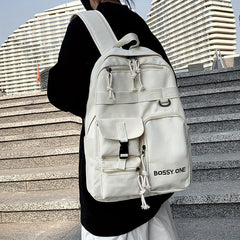 Large Capacity Preppy Backpack Travel Daypack Laptop Backpack