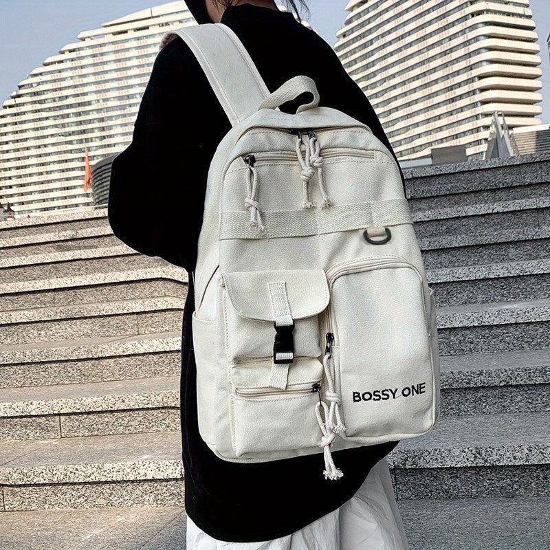 Large Capacity Preppy Backpack Travel Daypack Laptop Backpack