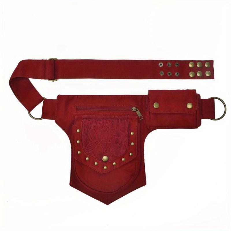 Casual Thigh Drop Leg Bag Lace Decor Waist Bag For Travel Outdoor