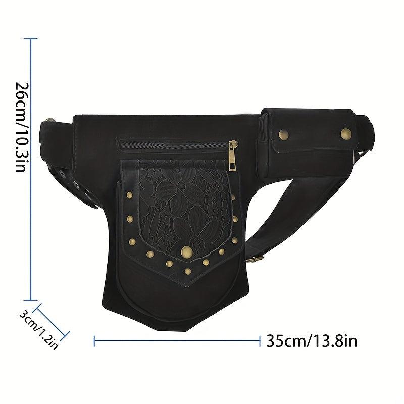 Casual Thigh Drop Leg Bag Lace Decor Waist Bag For Travel Outdoor