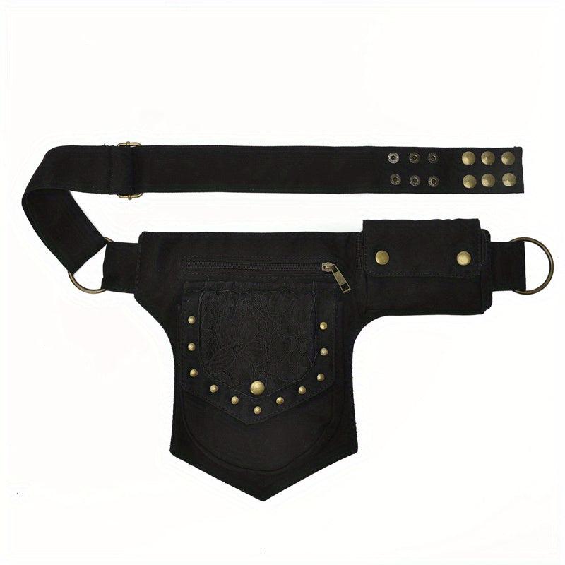 Casual Thigh Drop Leg Bag Lace Decor Waist Bag For Travel Outdoor