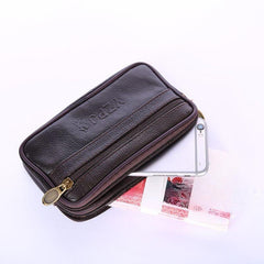 Cowhide Mobile Phone Bag Men's Construction Site Wearing Belt Leather Pocket