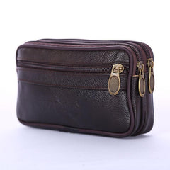 Cowhide Mobile Phone Bag Men's Construction Site Wearing Belt Leather Pocket