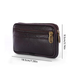 Cowhide Mobile Phone Bag Men's Construction Site Wearing Belt Leather Pocket