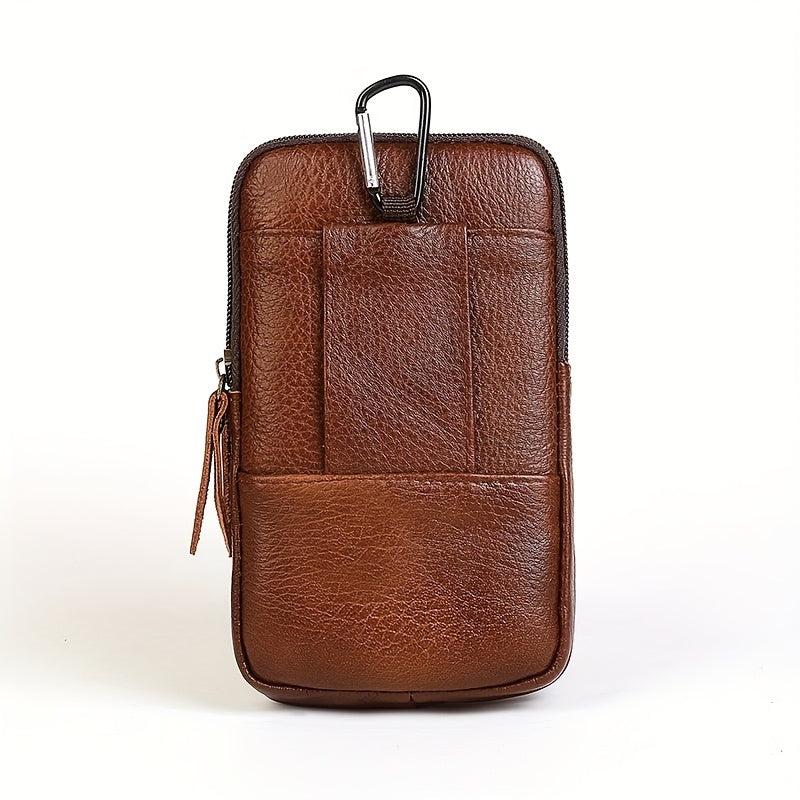 Men's Leather Waist Bag Mobile Phone Case