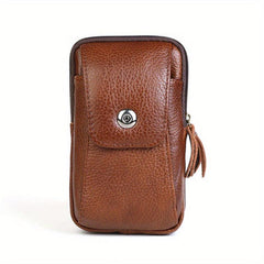 Men's Leather Waist Bag Mobile Phone Case