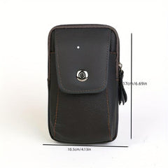 Men's Leather Waist Bag Mobile Phone Case