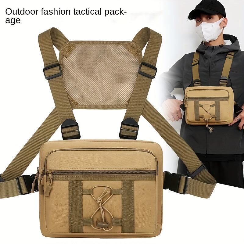 Nylon Tactical Chest Bag Sports Vest Chest Bag Outdoor Tooling Vest