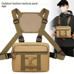 Nylon Tactical Chest Bag Sports Vest Chest Bag Outdoor Tooling Vest