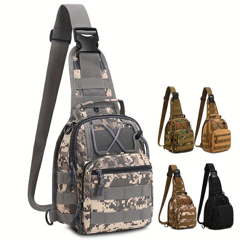 Men's Waterproof Camo Chest Bag Tactical Large Capacity Chest Bag