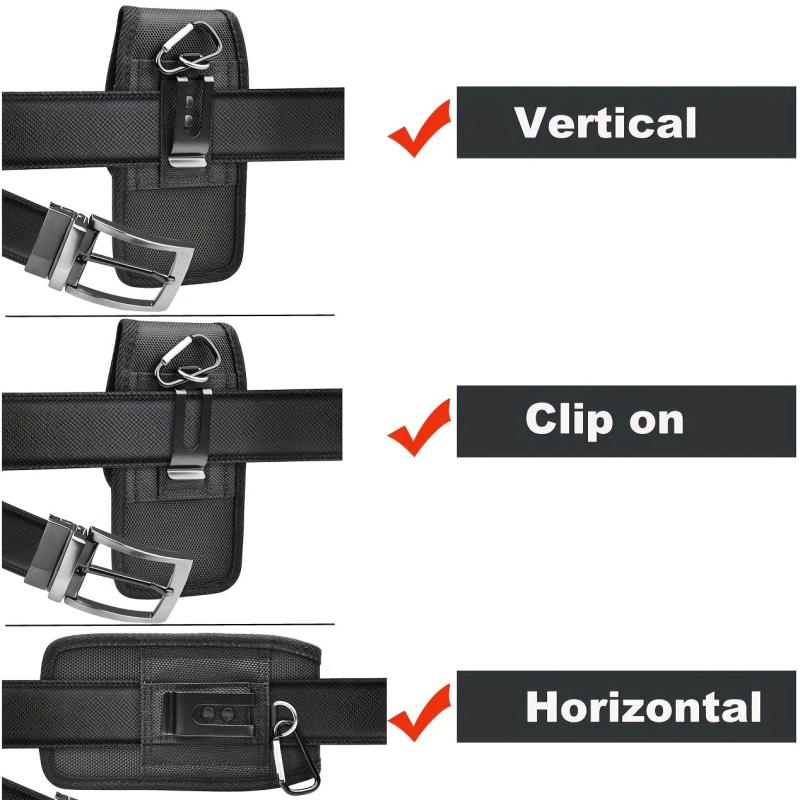 Casual Vertical Nylon Mobile Phone Bag with Card Slot