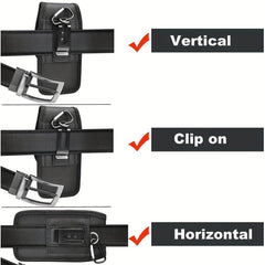 Casual Vertical Nylon Mobile Phone Bag with Card Slot