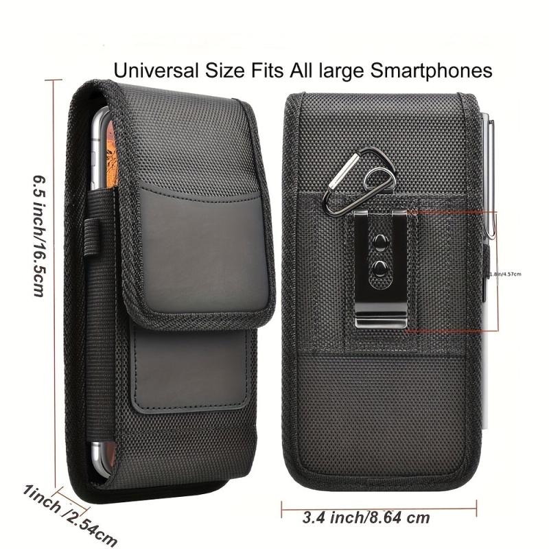 Casual Vertical Nylon Mobile Phone Bag with Card Slot