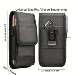 Casual Vertical Nylon Mobile Phone Bag with Card Slot