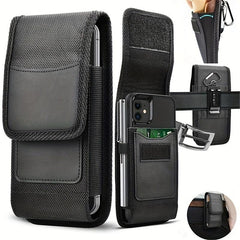 Casual Vertical Nylon Mobile Phone Bag with Card Slot