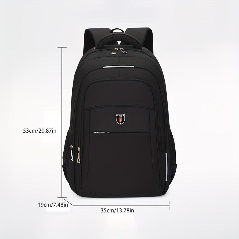 Large Capacity Zipper Backpack Lightweight Rucksack for Business Laptop