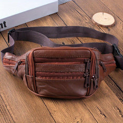 1pc Leather Waist Bag Dumpling Shape Fanny Bag Lightweight Waterproof Chest Bag