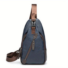 Men's Casual Soft Leather Bag Outdoor Sports Backpack