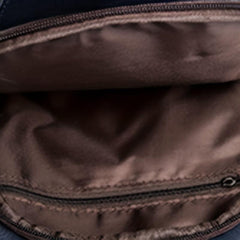 Men's Casual Soft Leather Bag Outdoor Sports Backpack