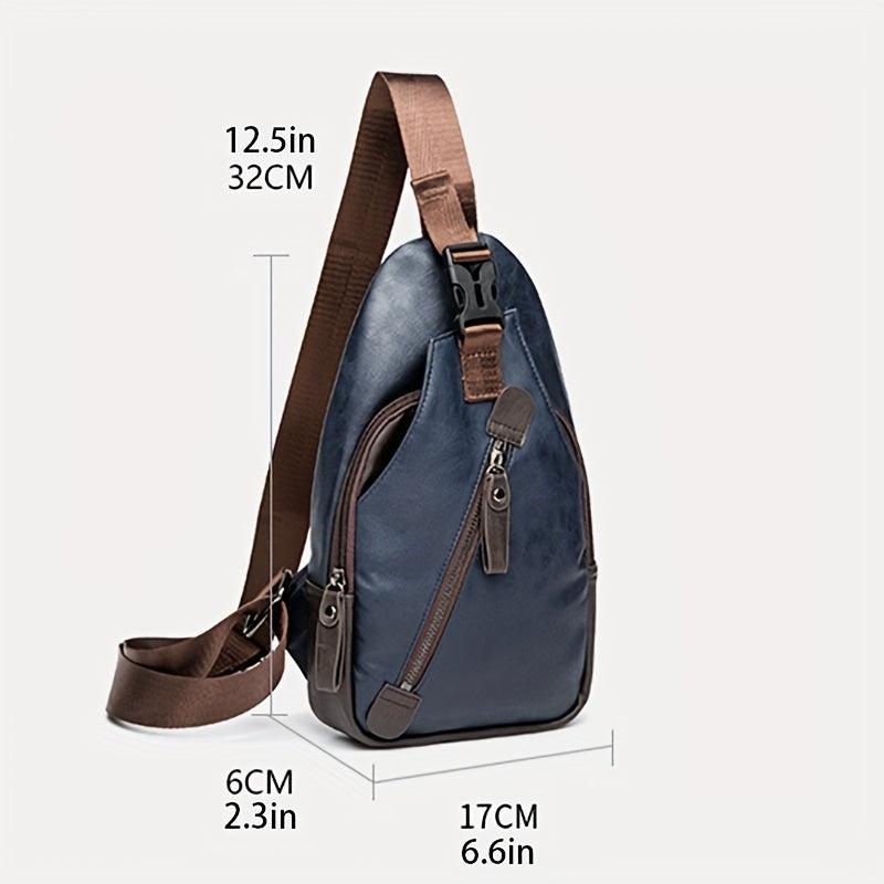 Men's Casual Soft Leather Bag Outdoor Sports Backpack