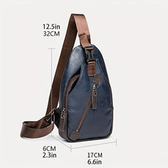 Men's Casual Soft Leather Bag Outdoor Sports Backpack