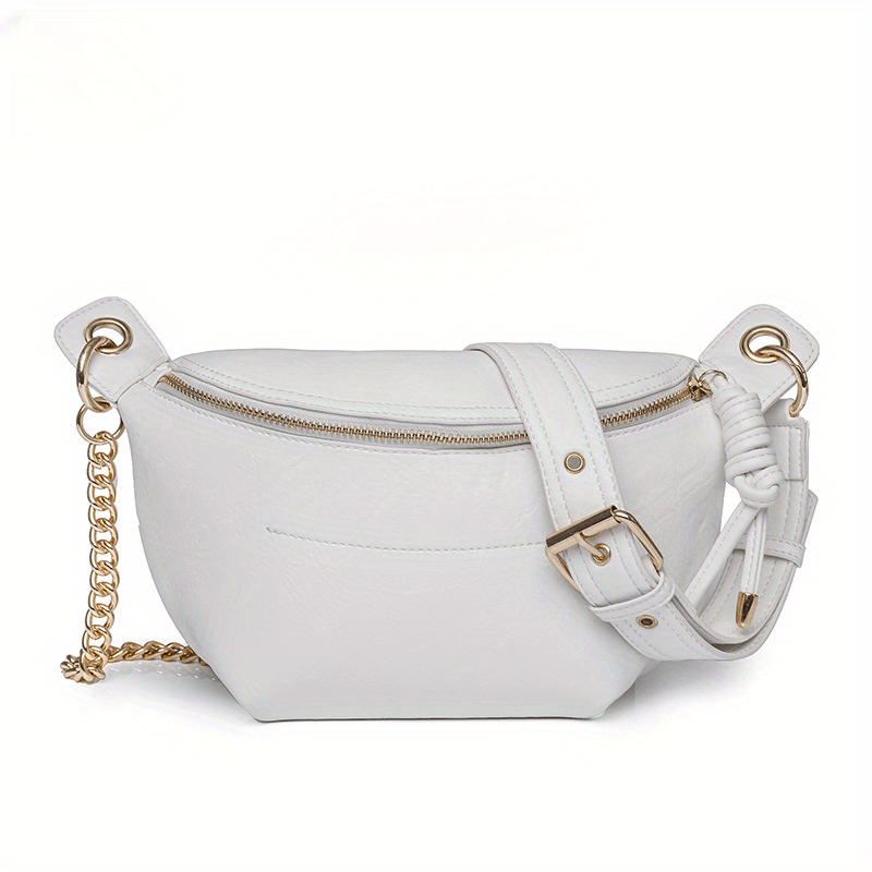 Vintage Casual Crossbody Bag Retro PU Chest Bag Waist Bag