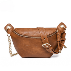 Vintage Casual Crossbody Bag Retro PU Chest Bag Waist Bag