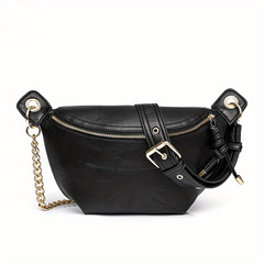 Vintage Casual Crossbody Bag Retro PU Chest Bag Waist Bag