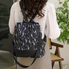 Floral Print Backpack Large Capacity Waterproof School Bag