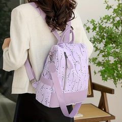 Floral Print Backpack Large Capacity Waterproof School Bag