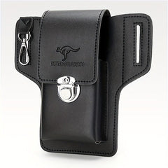 Casual PU Leather Waist Bag for Keys and Phone