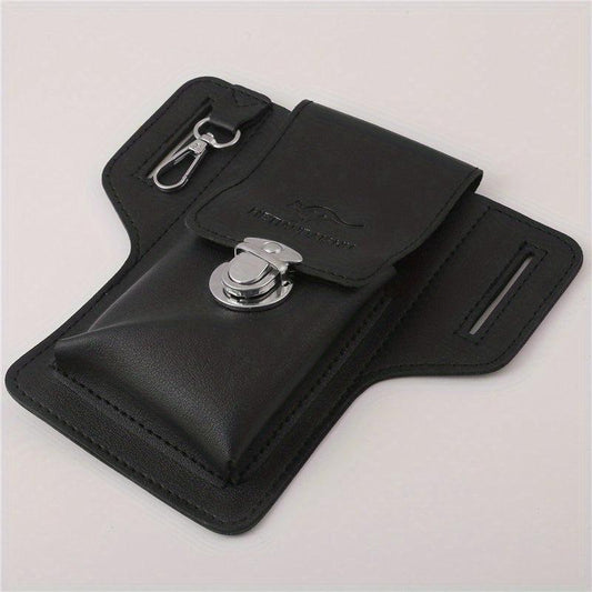 Casual PU Leather Waist Bag for Keys and Phone