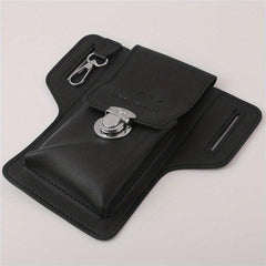 Casual PU Leather Waist Bag for Keys and Phone