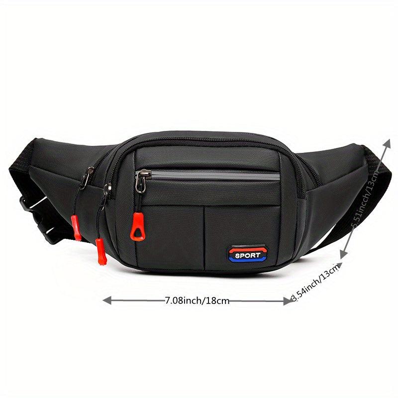 Men's Multifunctional Waist Bag Fanny Pack Waterproof Oxford Cloth Waist Bag
