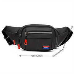 Men's Multifunctional Waist Bag Fanny Pack Waterproof Oxford Cloth Waist Bag