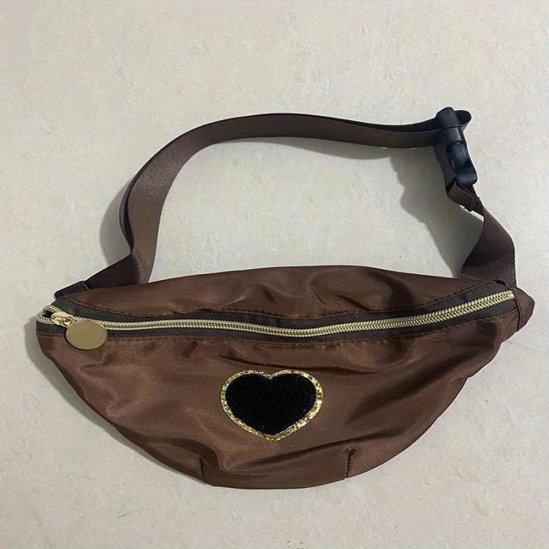 Heart Pattern Chest Bag Waterproof Crossbody Bag Waist Bag Fanny Bag