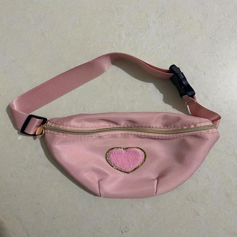 Heart Pattern Chest Bag Waterproof Crossbody Bag Waist Bag Fanny Bag