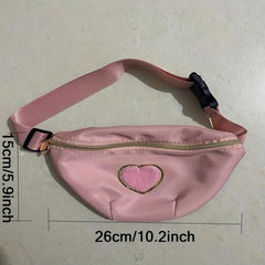 Heart Pattern Chest Bag Waterproof Crossbody Bag Waist Bag Fanny Bag