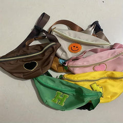 Heart Pattern Chest Bag Waterproof Crossbody Bag Waist Bag Fanny Bag