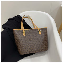 Large Capacity Tote Bag with Contrast Print