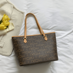 Large Capacity Tote Bag with Contrast Print