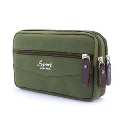 Canvas Belt Bag Men's Large Capacity Waist Bag