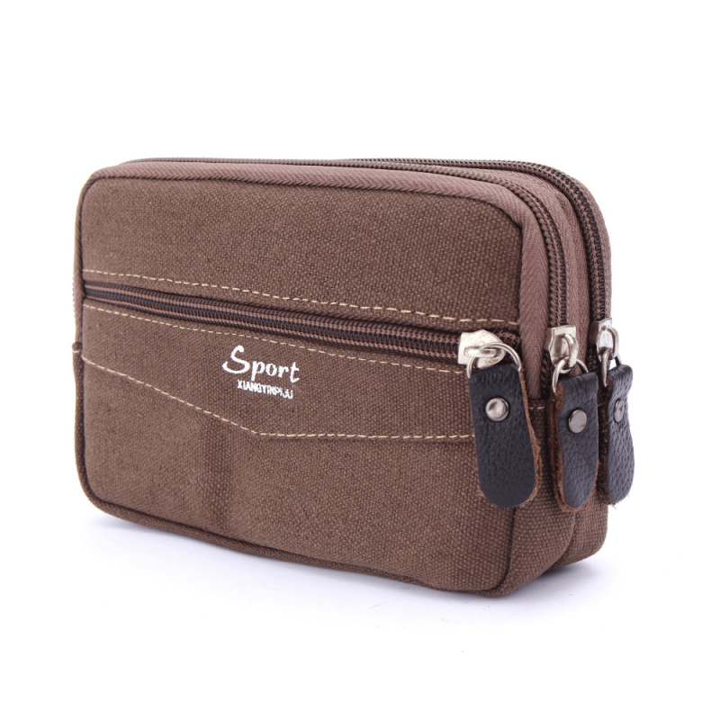 Canvas Belt Bag Men's Large Capacity Waist Bag